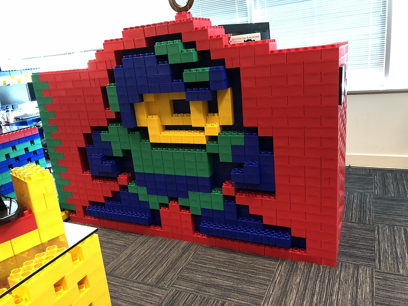 mega man built out of legos