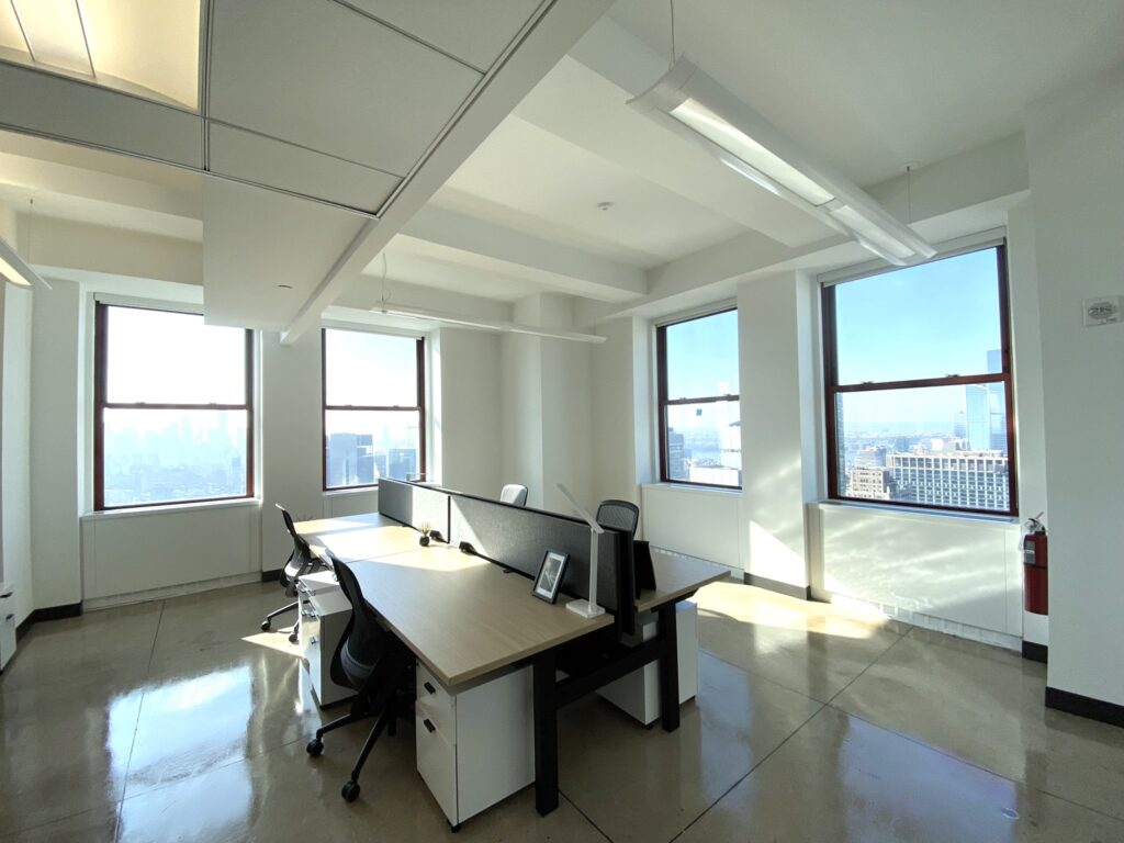Office space with amazing cityscape views
